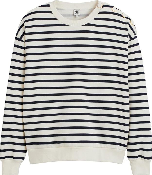 Immagine prodotto La Redoute Collections Gestreiftes Sweatshirt mit geknöpfter Schulter (XS)