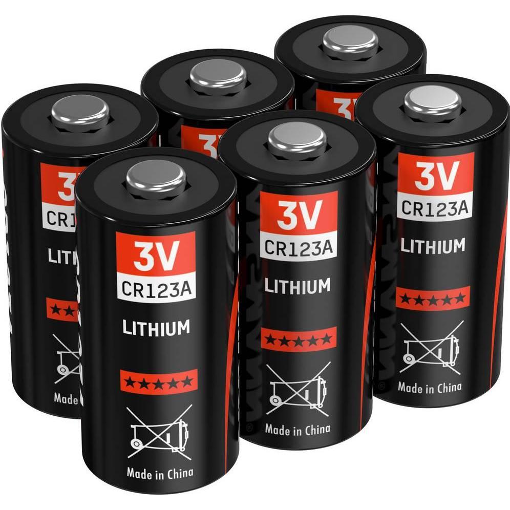 Ansmann Fotobatterie CR-123A Lithium C (6 Stk., CR123A, 1375 mAh) (5020011-02)