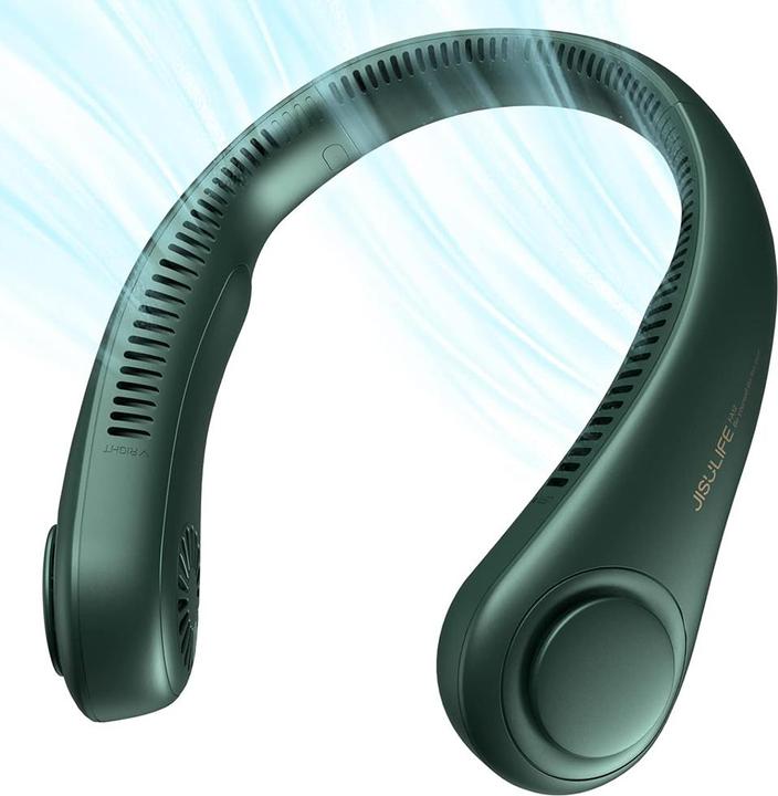 Immagine prodotto Jisulife - Premium Neck Fan Life3 (FA14) - Portable, 4000mAh, 3 Speeds - Green