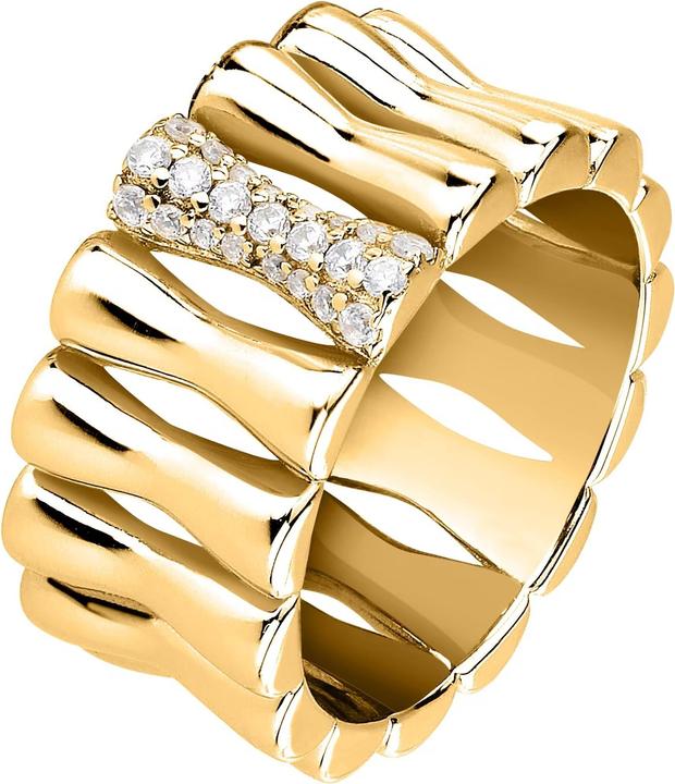 Produktbild Morellato Essenza SAWA19 Recycled Silver Modern Gold Plated Ring - Circuit: 56 mm (56, 925 Silber)