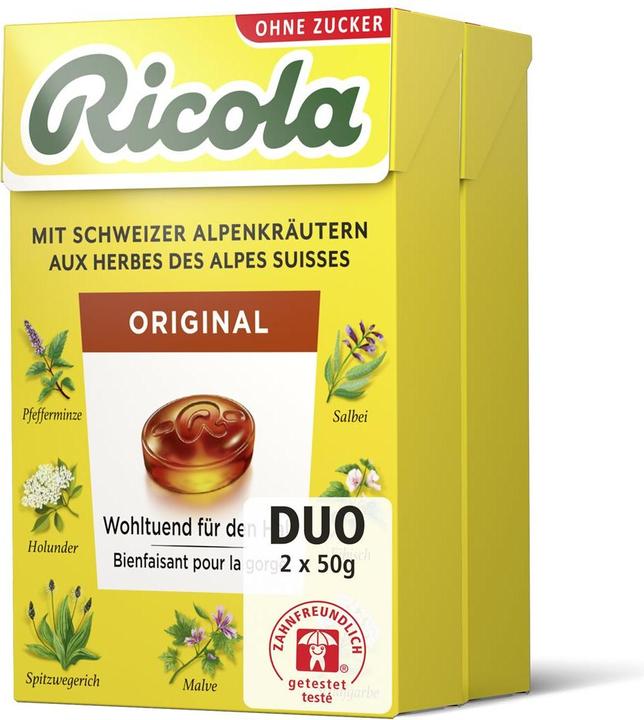 Produktbild Ricola Kräuter Kräuterbonbons ohne Zucker Box Pastillen