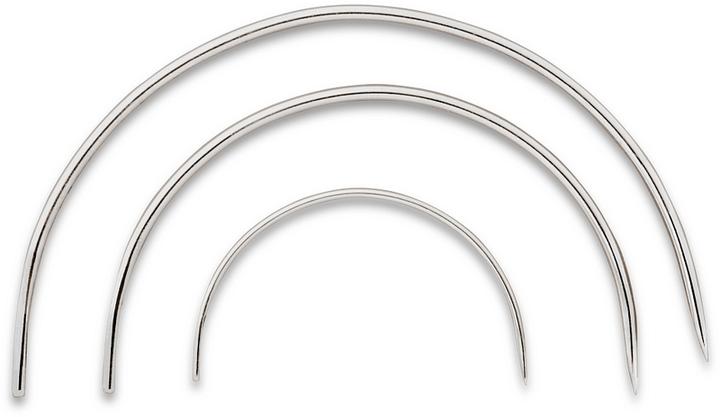 Actual product image Prym Upholstery needle, silver & yellow Card 3 pcs.