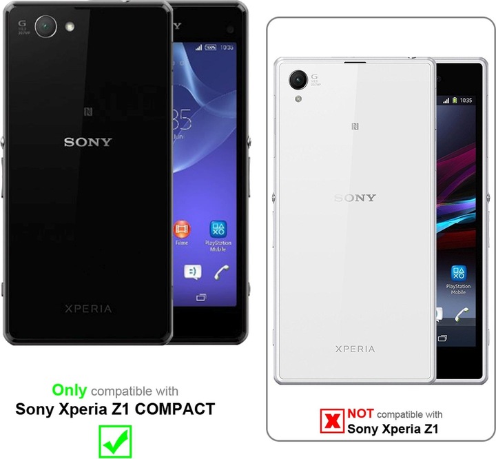 Actual product image Cadorabo Book Invisible Magnet Cover (Sony Xperia Z1 Compact)