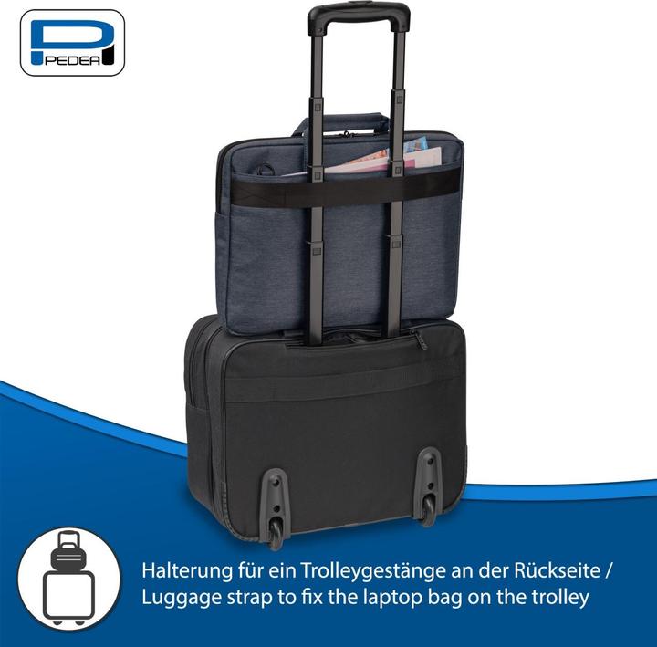 Produktbild Pedea Notebooktasche Elegance 15,6 Zoll 39,6cm grau Notebookfach: 39 x 28,5 x 5 cm Tabletfach: 27 x 20... (15.60", Universal)