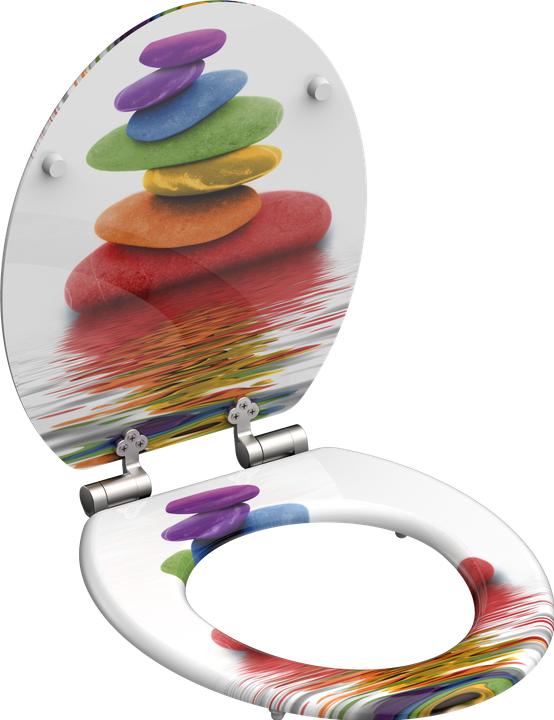 Image du produit Schütte Abattant WC Bois MDF Abattant WC COLORFUL STONES Abaissement automatique 80120 Pierres