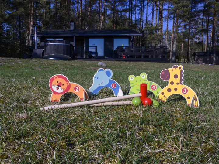 Image du produit Tactic Set de croquet animalier en bois