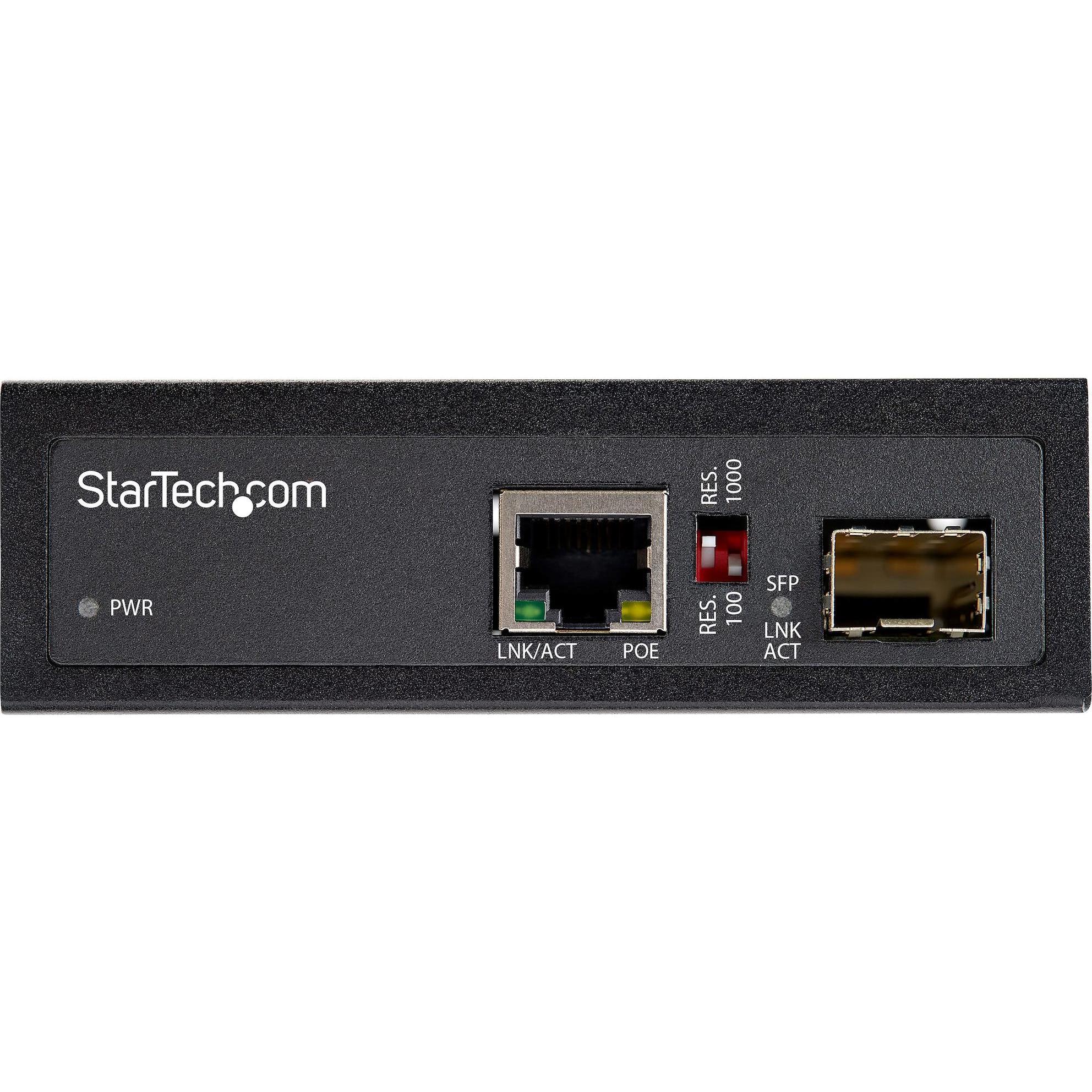 Thumbnail - StarTech PoE + Industrial Media Converter 60W - Medienkonverter LWL Kupfer - Singlemode-/ (Media Konverter), Netzwerk Zu...