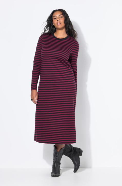 Image du produit Studio Untold Robe maxi en jersey à rayures, coupe évasée, manche longues (54)