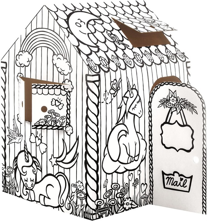 Actual product image Fellowes Playhouse BANKERS BOX 1232401 Unicorn 121x97x81cm