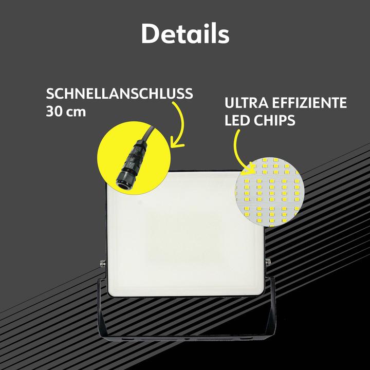 Image du produit Müller Licht Müller-Licht Miami 21600062 LED-Aussenstrahler 50 W Neutralweiss (8000 lm, IP65)