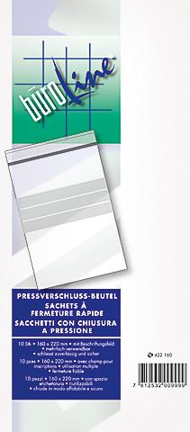 Produktbild BüroLine Pressverschluss Beutel 40x60mm mit Beschriftungsfeld (10 Stk.)