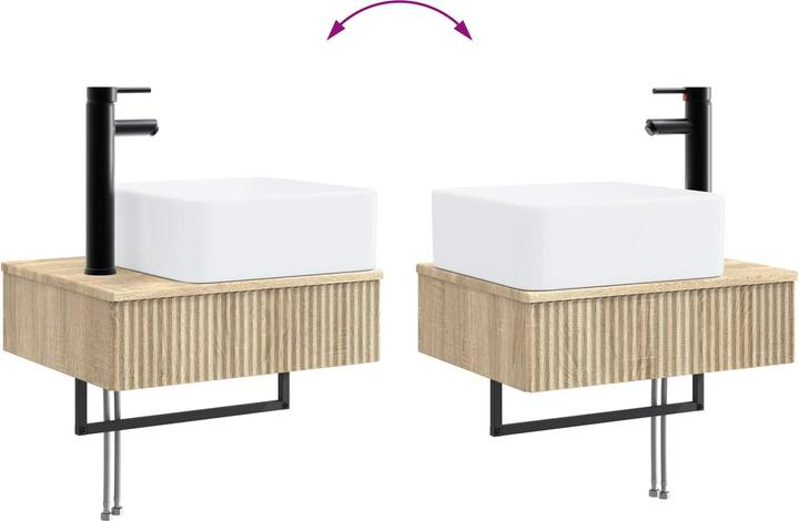 Actual product image vidaXL Wandmontiertes Waschbecken (410 mm, 500 mm)