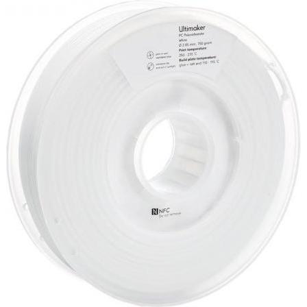 Ultimaker Filament (Polycarbonat) (PC, 2.85 mm, 750 g, Weiss), 3D Filament, Weiss