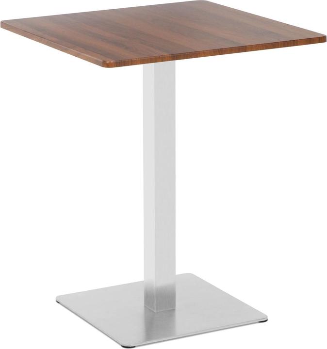 Royal Catering Bistrotisch eckig 60 x 60 cm Sitzhöhe 75 cm Edelstahlsäule Bistro Tisch Outdoor (60 x 60 cm)