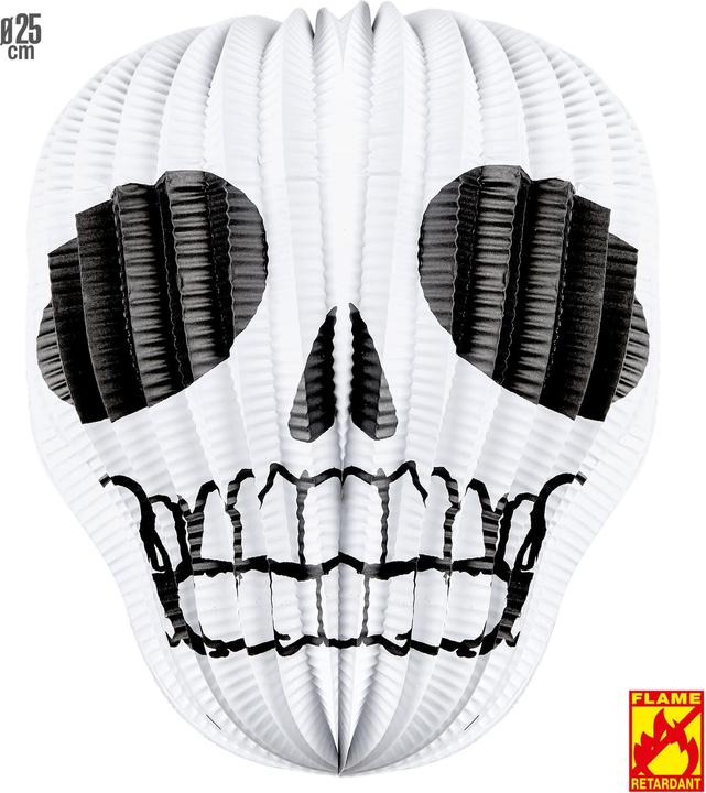 Actual product image Widmann Skull lantern Ø 25 cm flame retardant (1 Piece)