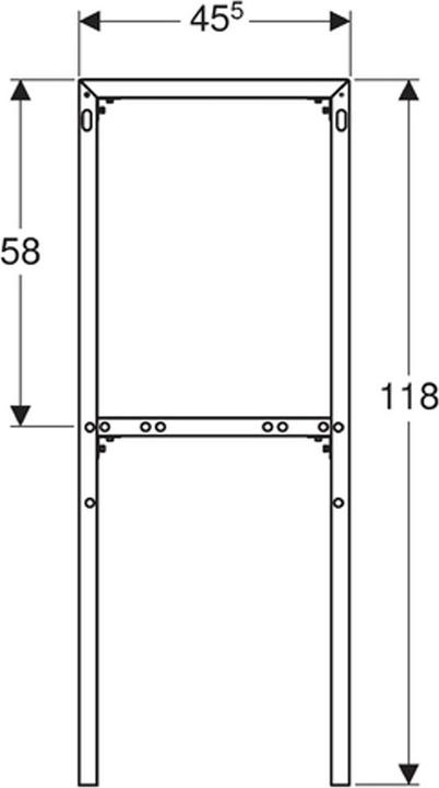 Actual product image Geberit Monolith distance frame chrome-plated