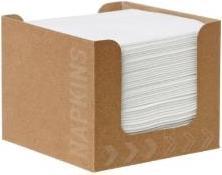 Produktbild Duni Serviet DuniSoft Airlaid 20x20cm i Pap-dispenser Lille Hvid,24 pk x 50 stk/krt