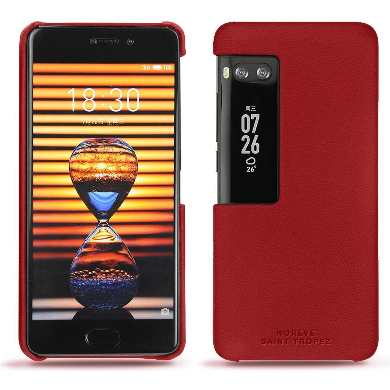 Thumbnail - Noreve Lederschutzhülle (Meizu Pro 7), Smartphone Hülle, Rot