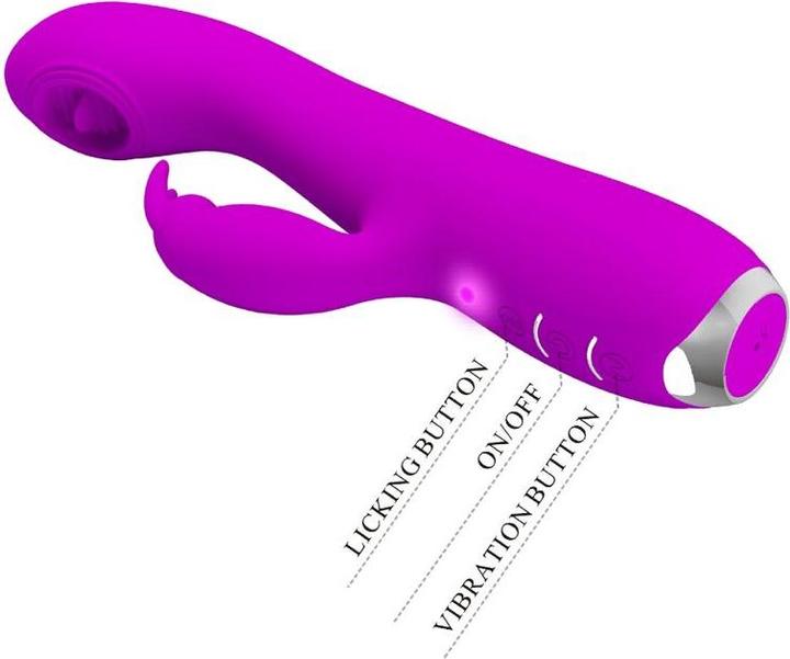 Actual product image Pretty Love 12 vibration functions3 flicker functionsSiliconeUSB rechargeable