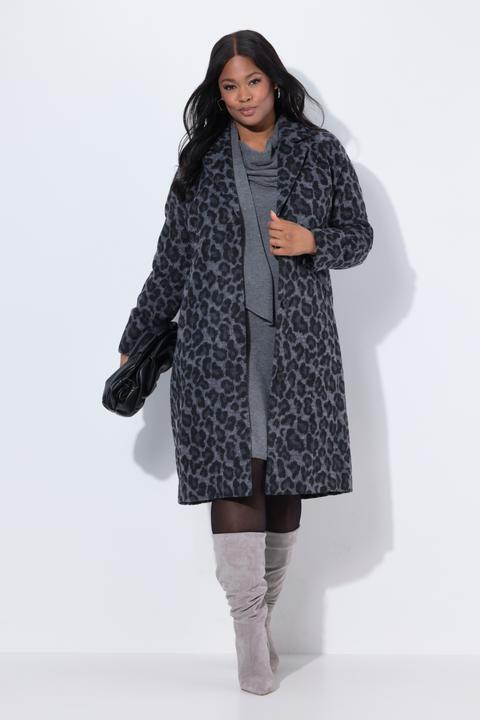 Actual product image Ulla Popken Long Leopard Print Coat