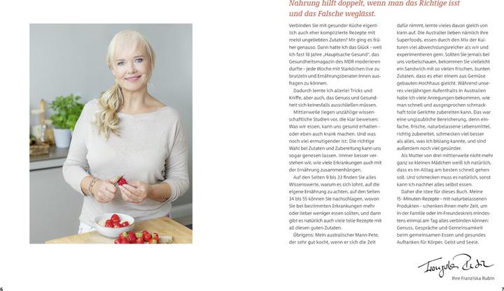 Image du produit Meine gesündesten 15-Minuten-Rezepte (Allemand, Franciska Ruby, Gudrun Strigin, Bettina Matthaei, 2023)