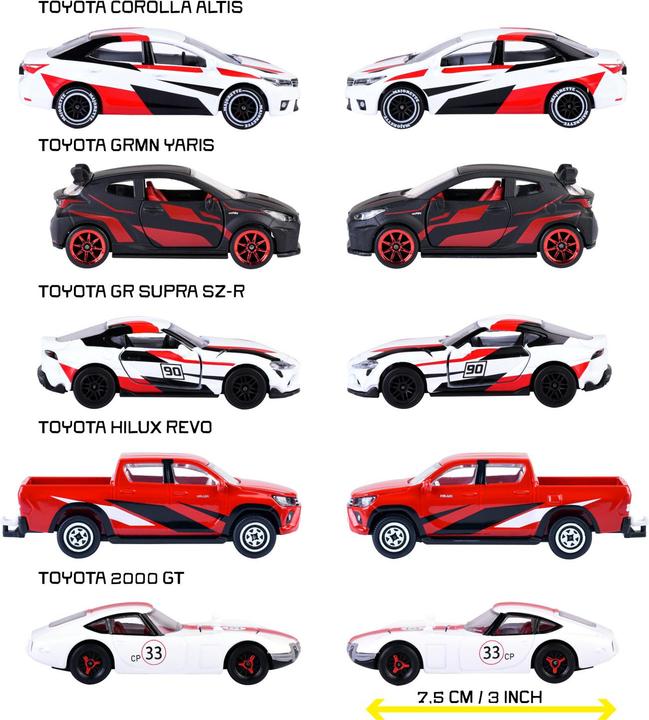 Actual product image Majorette Toyota Racing 5 Pieces Giftpack