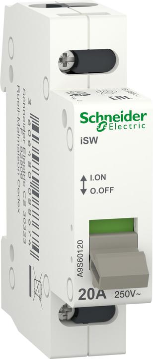 Actual product image Schneider Electric Acti9 iSW Switch Disconnector 1P 20A