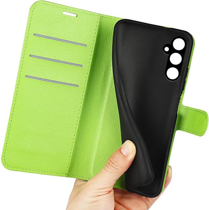 Produktbild Cover-Discount Galaxy A15 - Leder Etui Hülle grün (Samsung Galaxy A15)