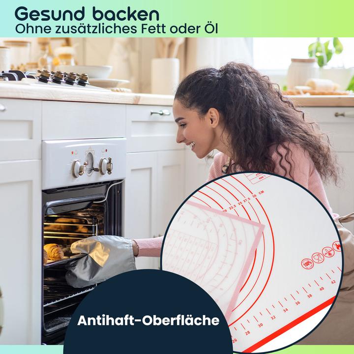 Actual product image Ideoon Baking mat with measurements & templates (60 x 40 cm)