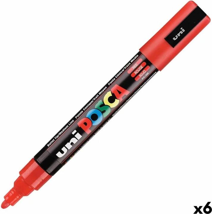 Produktbild Posca Marker PC-5M Rot (6 Stück) (6x)