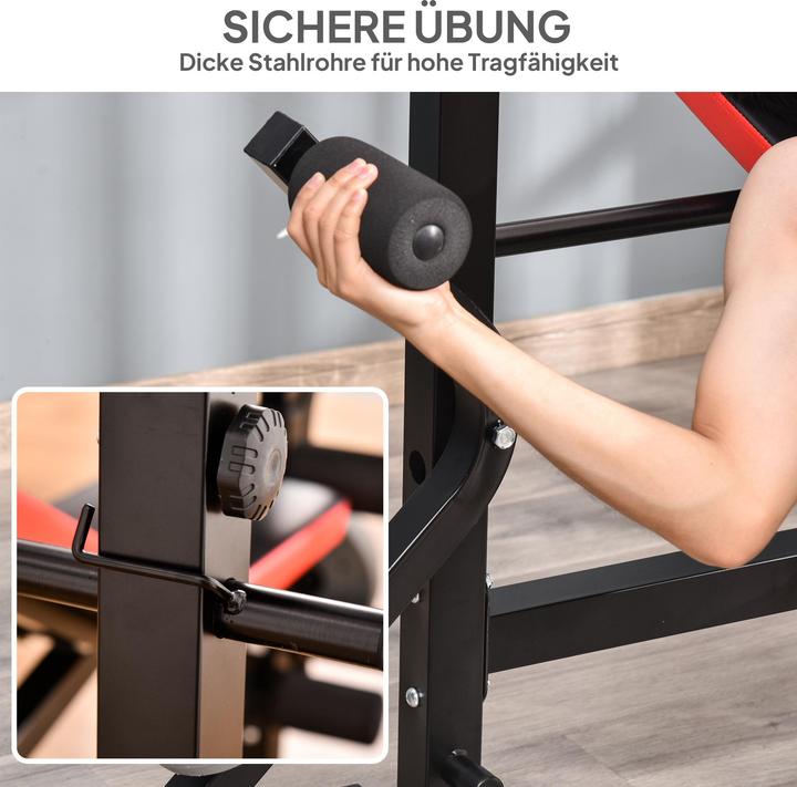 Actual product image Homcom Hantelbank Stahl, Kunststoff Schwarz