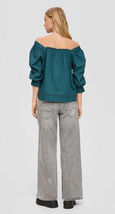 Produktbild S.Oliver Bluse Off-Shoulder-Bluse mit Dobby-Struktur (38)