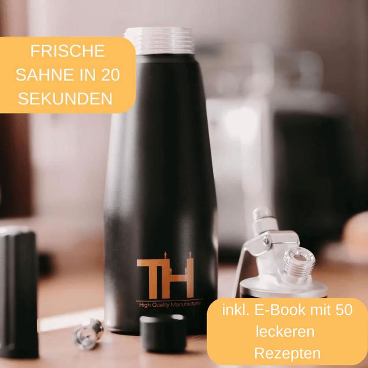 Produktbild Thiru Sahnespender für Schlagsahne, inkl. 3 Aufsätze und Reinigungsbürste