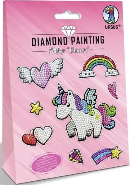 Image du produit Ursus Autocollant à motif de diamant peignant une licorne
