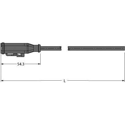 Turck Connettore valvola Deutsch DT06 Cavo di collegamento DT06-4S-A-5/TXL, Cavo + Spina elettrica, Nero