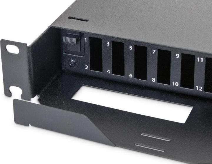 Produktbild Triton RAB-FO-X67-A1 - Herausziehbares 19"-LWL-Gehäuse 1HE, für 24 x SC Duplex Stecker, RAL9005, schwar