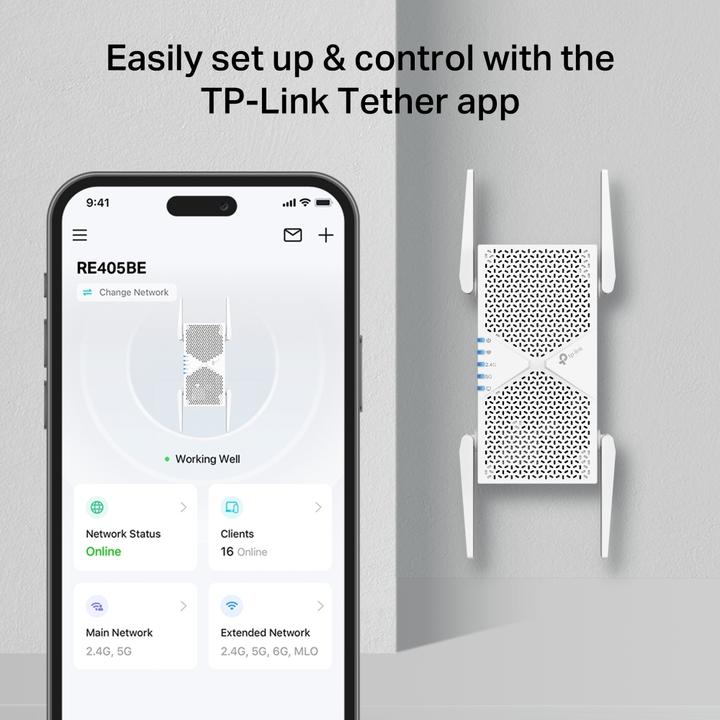 Produktbild TP-Link BE6500 (5764 Mbit/s, 688 Mbit/s)