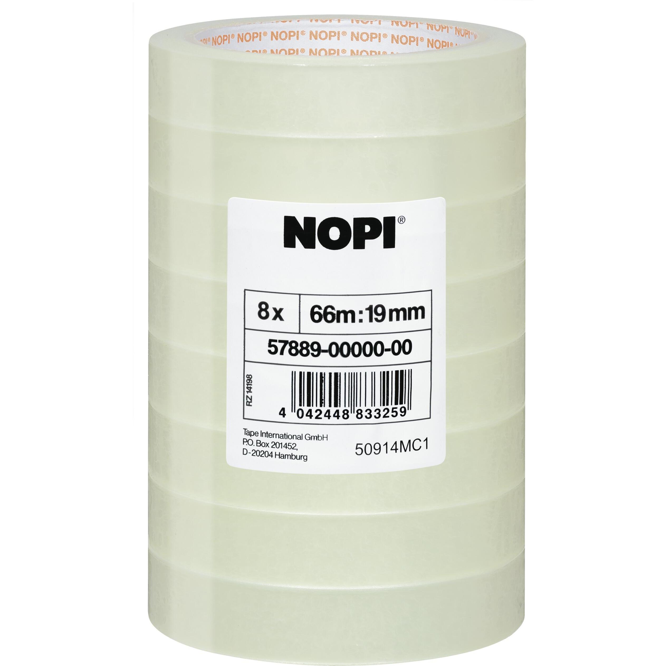 NOPI, Nastro adesivo, 8x pellicola adesiva (19 mm)