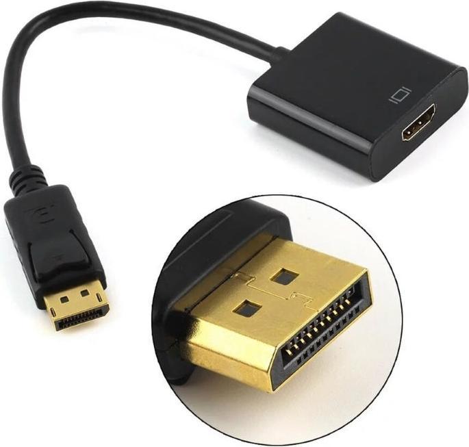 Produktbild Hermex Kabeladapter DisplayPort zu HDMI Adapter DP zu HDMI 60Hz QXGA FullHD (DP, 15 cm)