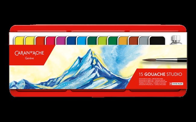 Produktbild Caran d'Ache Gouache Studio Tabletten Metallschachtel (Mehrfarbig)