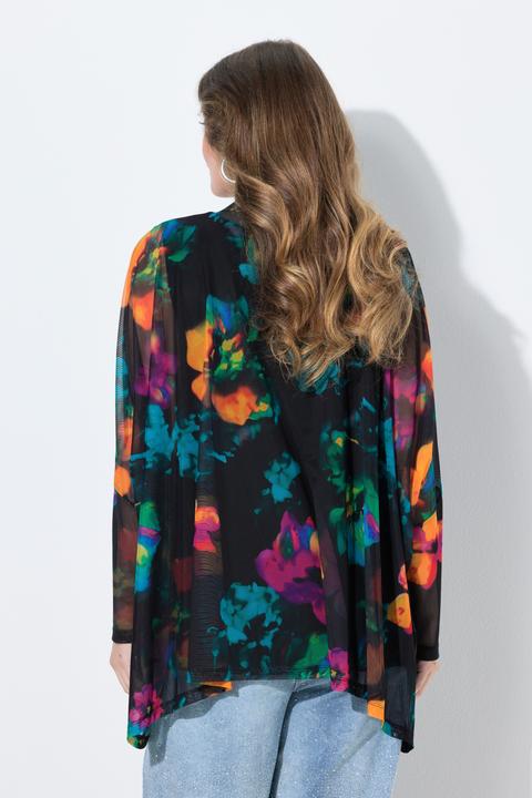 Produktbild Miamoda Mesh-Bluse, oversized, Blüten-Muster (46, 48)