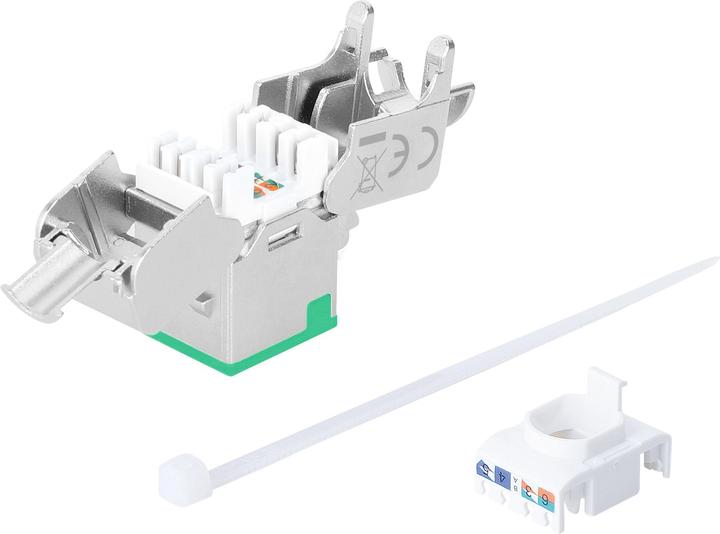 Image du produit Intellinet Module Keystone Cat6a 10G Slimline, blindé et sans outil, vert (Module Keystone)