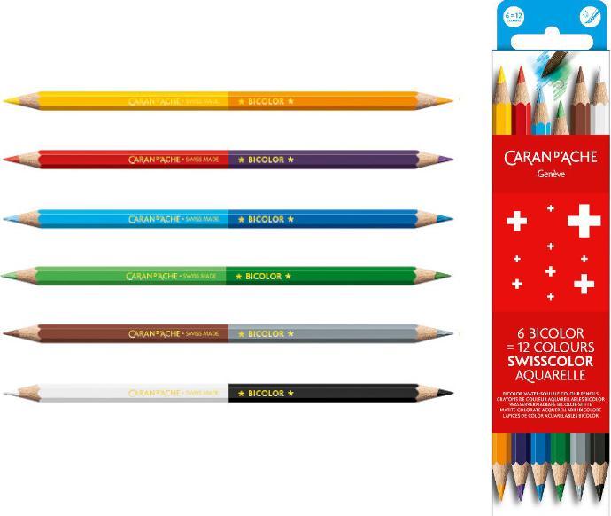 Image du produit Caran d'Ache Bicolor Swisscolor (Multicolore, 6 x)