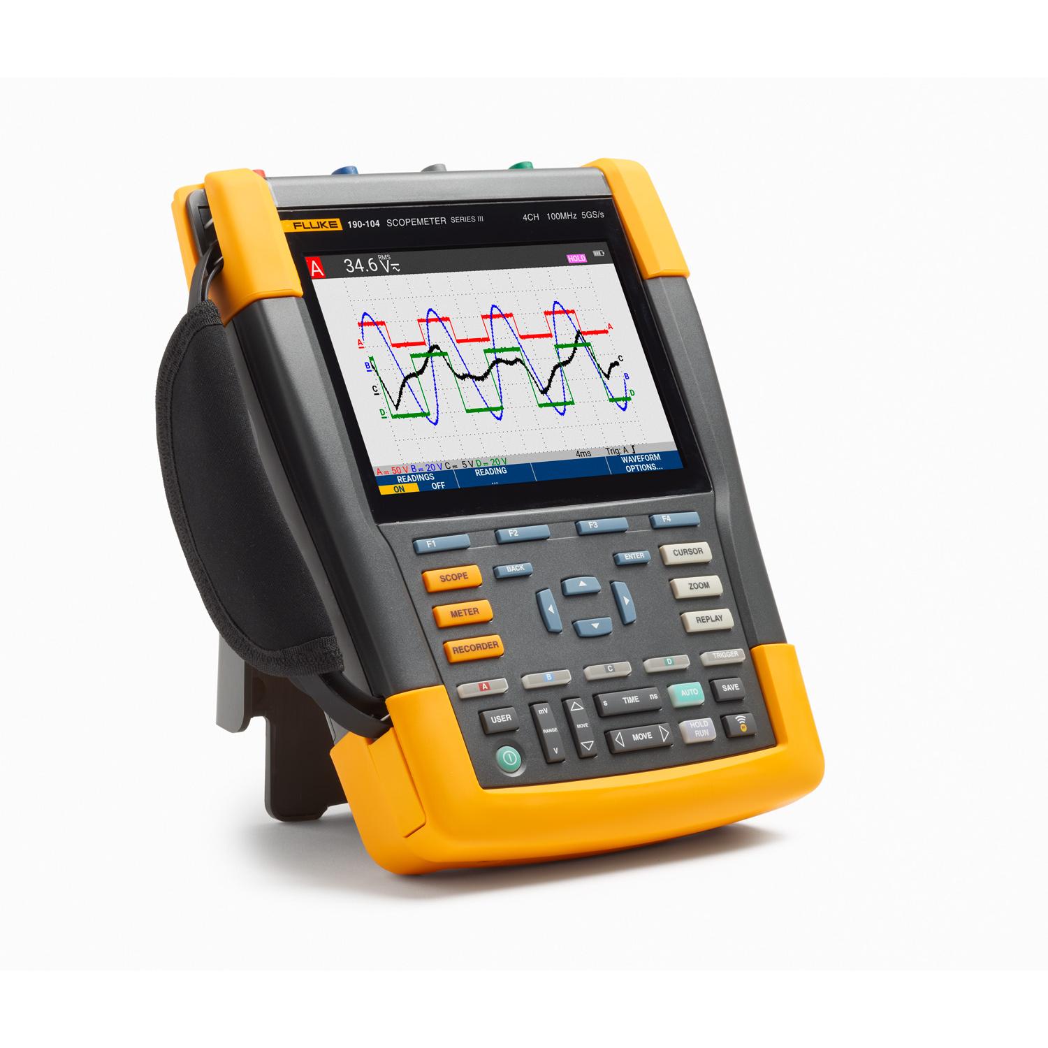 Fluke 190-104-III-S Hand-Oszilloskop (Scope-Meter) 100 MHz 4-Kanal 1.25 GSa/s 3 (Oszilloskop), Messtechnik