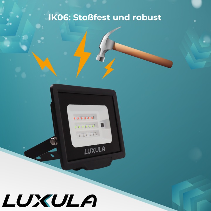 Produktbild Luxula RGB LED-Fluter LX400184, 100W, IP65, schwarz, mit Fernbedienung (IP65)