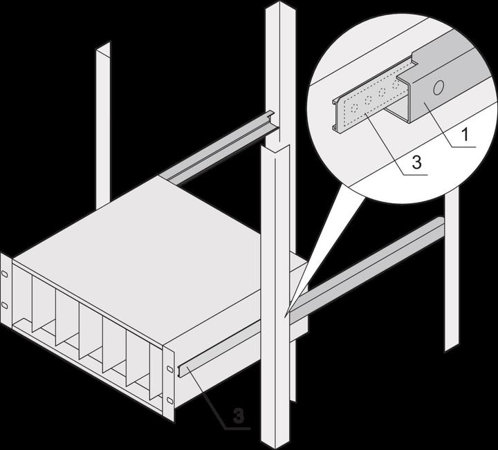 Produktbild Schroff Teleskopschienen mit Adapterschiene für Baugruppenträger - VERSTEIFUNGSP
