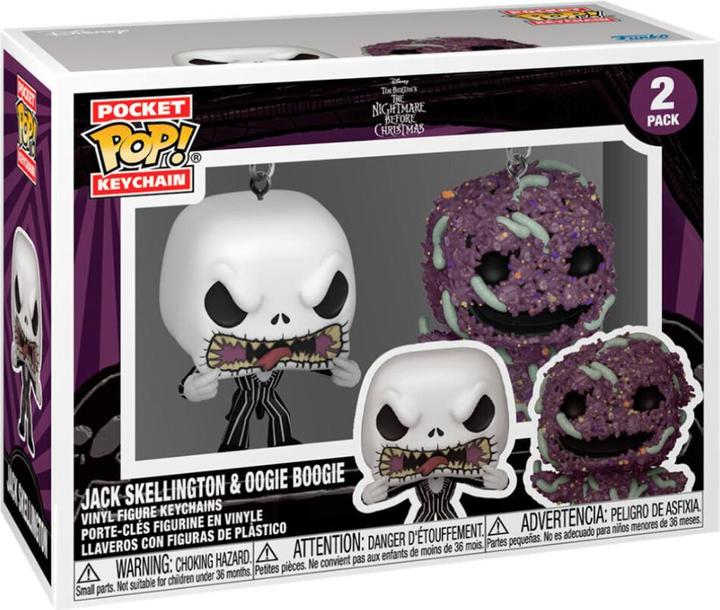 Produktbild Funko Nightmare Before Christmas POP! Vinyl Schlüsselanhänger 2er-Pack Jack/Oogie 4 cm