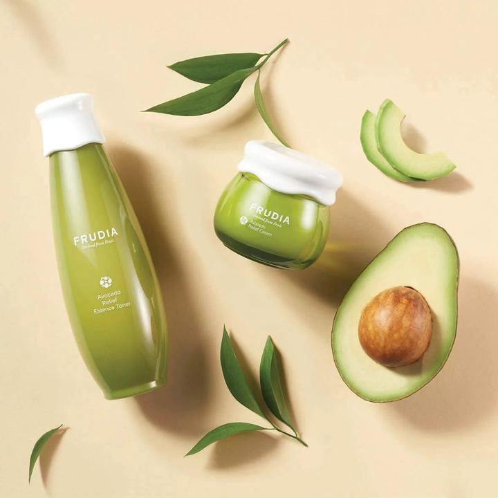 Actual product image Frudia Avocado Relief Cream nourishing and regenerating face cream based on Avocado 55g (24h cream)