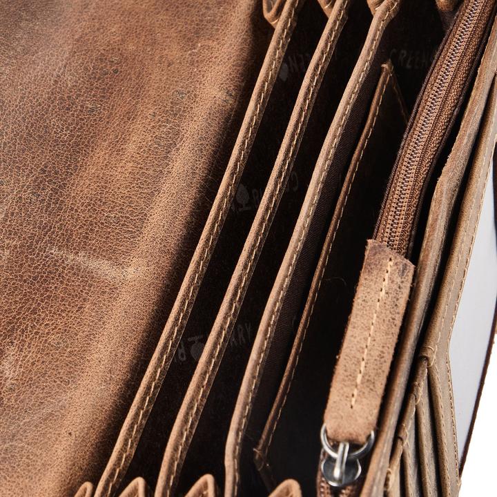 Produktbild Greenburry Biker Geldbörse RFID Schutz Leder 17 cm