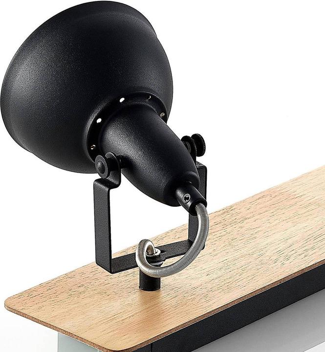 Actual product image Lindby Aylis ceiling lamp, black, wood, 2-light. (E14)